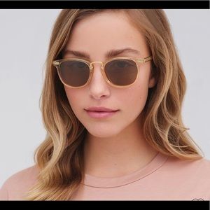 Krewe Franklin Champagne 24k Sunglasses